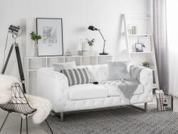 MAXISHOP Italia Collection Canapea cu 2 locuri VISSLAND Piele ecologica Alb Canapea