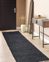 MAXISHOP Italia Collection Covor SINANKOY Negru 80 x 300 cm Iuta Covor