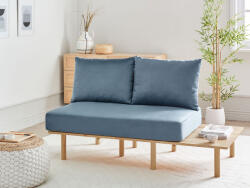 MAXISHOP Italia Collection Canapea cu 2 locuri SALO Albastru cu mese Canapea