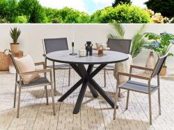 MAXISHOP Italia Collection Masa dining de exterior MALETTO 120 cm 120 cm Sticla Gri
