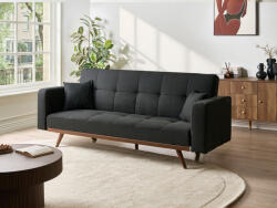 MAXISHOP Italia Collection Canapea extensibila cu 3 locuri HJULBY Negru Canapea
