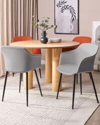 MAXISHOP Italia Collection Set de 2 scaune dining ELIM Gri deschis