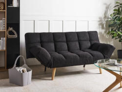 MAXISHOP Italia Collection Canapea extensibila cu 2 locuri INGARO Boucle Negru Canapea