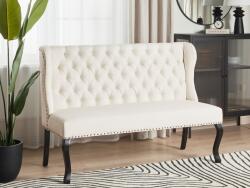 MAXISHOP Italia Collection Banca tapitata cu 2 locuri TORSBY Alb