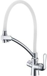 Lemark Baterie Bucatarie Comfort crom alb cu 3 cai pentru filtru de apa