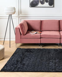 MAXISHOP Italia Collection Covor din blana sintetica THATTA Negru 160 x 230 cm Covor