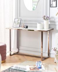 MAXISHOP Italia Collection Masa consola PLANO Sticla securizata Alb marmura