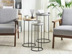 MAXISHOP Italia Collection Set de 3 mese laterale TEXON Negru