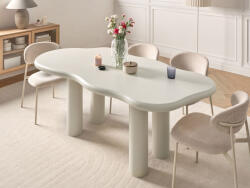 MAXISHOP Italia Collection Masa de dining ONDLE Alb-murdar 188 cm 94 cm