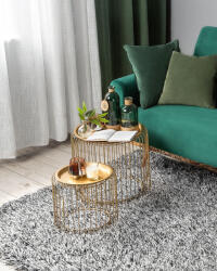 MAXISHOP Italia Collection Covor shaggy CIDE Negru Alb 140 x 200 cm Covor