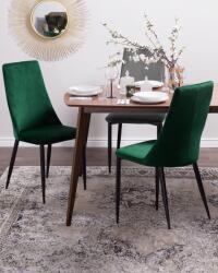 MAXISHOP Italia Collection Set de 2 scaune dining CLAYTON Catifea Verde smarald