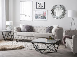 MAXISHOP Italia Collection Canapea cu 3 locuri VISSLAND Bej deschis Canapea