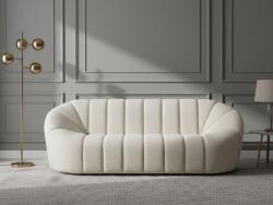 MAXISHOP Italia Collection Canapea cu 3 locuri LOMMA Boucle Alb Canapea