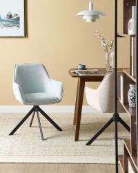 MAXISHOP Italia Collection Scaun dining Pivotant MORNAS In sintetic Albastru deschis