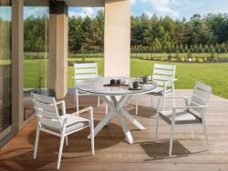 MAXISHOP Italia Collection Masa dining de exterior MALETTO 120 cm 120 cm Sticla Gri inchis