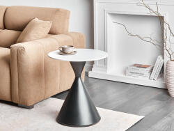 MAXISHOP Italia Collection Masa laterala HAIWEE Ceramica Negru Alb Masa de cafea