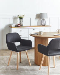 MAXISHOP Italia Collection Set de 2 scaune dining CHICAGO Negru