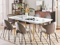 MAXISHOP Italia Collection Masa de dining extensibila MOSBY Marmura Auriu 160 200 cm 90 cm