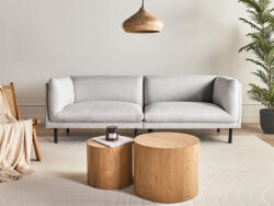 MAXISHOP Italia Collection Canapea cu 3 locuri VORGOD Gri deschis Canapea