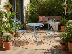 MAXISHOP Italia Collection Masa de gradina ALBINIA 70 cm 70 cm Metal Albastru