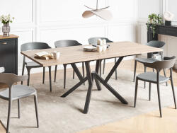 MAXISHOP Italia Collection Masa de dining extensibila ANSELL Maro deschis 160 200 cm 90 cm