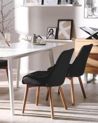 MAXISHOP Italia Collection Set de 2 scaune dining MELFORT Negru