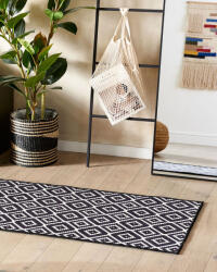 MAXISHOP Italia Collection Covor KARUNGAL Negru 60 x 200 cm Covor