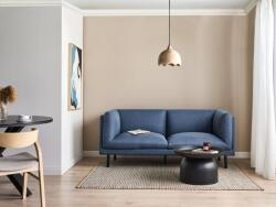 MAXISHOP Italia Collection Canapea cu 2 locuri VORGOD Albastru inchis Canapea