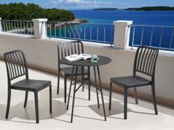 MAXISHOP Italia Collection Masa de gradina TALTAL 64 cm 64 cm Metal Negru