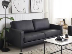 MAXISHOP Italia Collection Canapea cu 3 locuri SAVALEN Piele naturala Negru Canapea