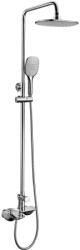 Lemark Coloana de dus cu baterie Bellario LM6862C-EU Crom, cu baterie, cap de dus tip tropic si pipa pivotanta