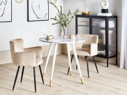 MAXISHOP Italia Collection Masa de dining GUTIERE Alb marmura 80 cm 80 cm