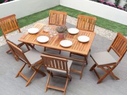 MAXISHOP Italia Collection Masa dining de exterior CENTO 140 cm 75 cm Lemn de acacia Maro