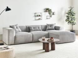MAXISHOP Italia Collection Coltar cu 3 locuri DOLVA Velur Gri deschis Stanga