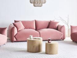 MAXISHOP Italia Collection Canapea cu 3 locuri LUVOS Catifea Roz Canapea