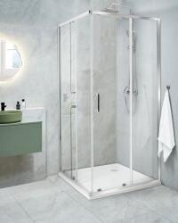 Maxishop Cabina de dus TELA 90 x 90 x 185 cm Argintiu