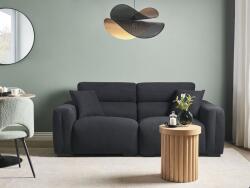 MAXISHOP Italia Collection Canapea cu 3 locuri FAUSKAN Negru Canapea