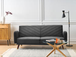 MAXISHOP Italia Collection Canapea extensibila cu 3 locuri SENJA Catifea Negru Canapea