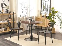 MAXISHOP Italia Collection Masa de dining BOCA Maro inchis 90 cm 90 cm