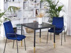 MAXISHOP Italia Collection Masa de dining SHALFORD Negru 80 cm 80 cm