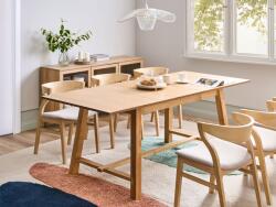 MAXISHOP Italia Collection Masa de dining extensibila BARNES Frasin deschis 160 200 cm 90 cm