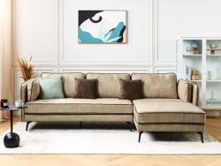 MAXISHOP Italia Collection Coltar cu 3 locuri ALTAN Catifea Bej Stanga