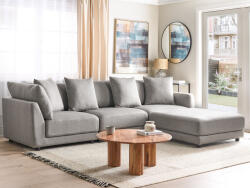 MAXISHOP Italia Collection Canapea cu 3 locuri SIGTUNA Gri deschis cu otoman Canapea