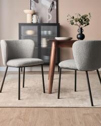 MAXISHOP Italia Collection Set de 2 scaune dining MINA Boucle Gri