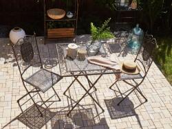 MAXISHOP Italia Collection Masa de gradina BORMIO 70 cm 70 cm Metal Negru
