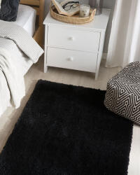 MAXISHOP Italia Collection Covor shaggy EVREN Negru 80 x 150 cm Covor