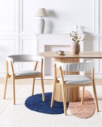 MAXISHOP Italia Collection Set de 2 scaune dining MYLO Lemn Maro deschis Gri
