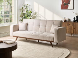 MAXISHOP Italia Collection Canapea extensibila cu 3 locuri HJULBY Bej deschis Canapea