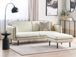 MAXISHOP Italia Collection Canapea cu 3 locuri TONSBERG Bej deschis cu otoman Canapea