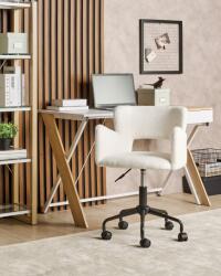Maxishop Scaun de birou SANILAC Boucle Alb-murdar
